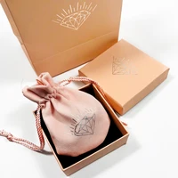 

Drawstring Custom Printed Logo Jewelry Pouch Mini Velvet Suede Jewelry Bag Flap Small Jewellery Bracelet Necklace Ring Pouch