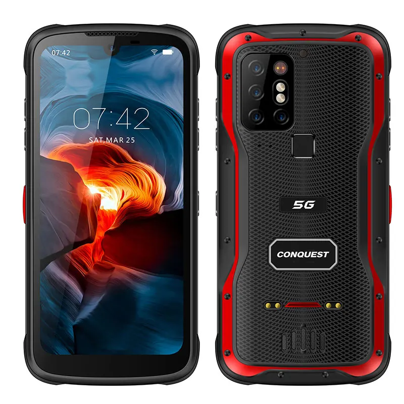 

CONQUEST S20 FM free headset Android 11 8 GB+128 GB 256 GB NFC IP68 infrared night vision camera 5G mobile rugged smartphone
