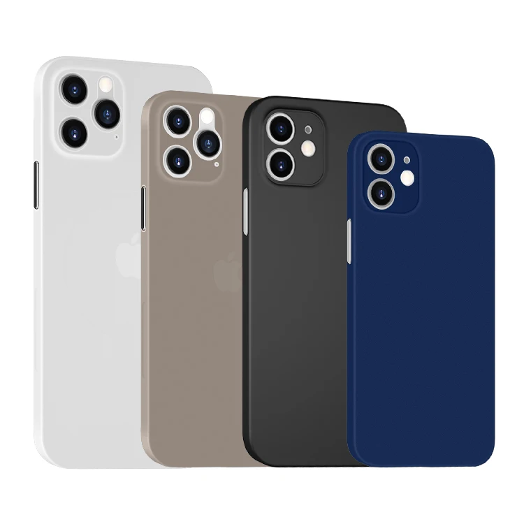 

New design light weight for iPhone 12 matte case super thin PP for iPhone 12 Pro case wholesale for iPhone 12 Max back cover, Frosted clear/gray/navy blue/black/red