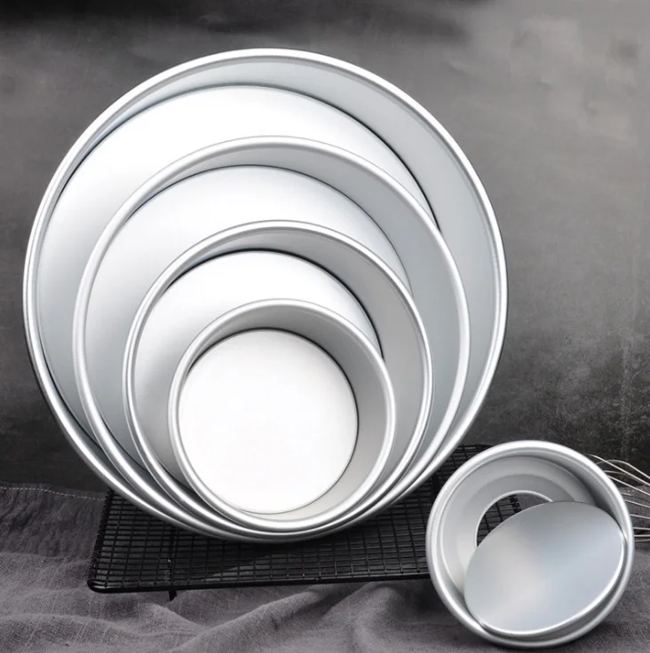 

Factory Wholesales Aluminum Baking Tools Set Cake Decorating Set Round Cake Mold Alum., Silver