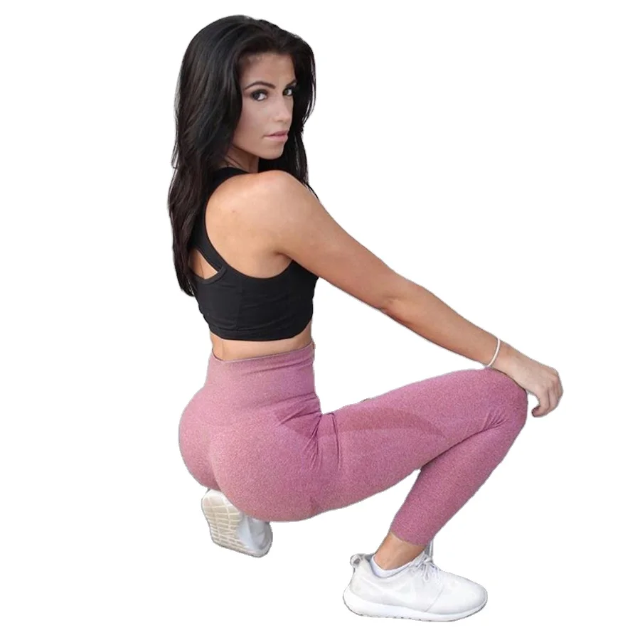 

Knitted Sexy Sports Pants Women Quantity Fitness Gym Running Seamless Yoga Legging Sets Gym set woman