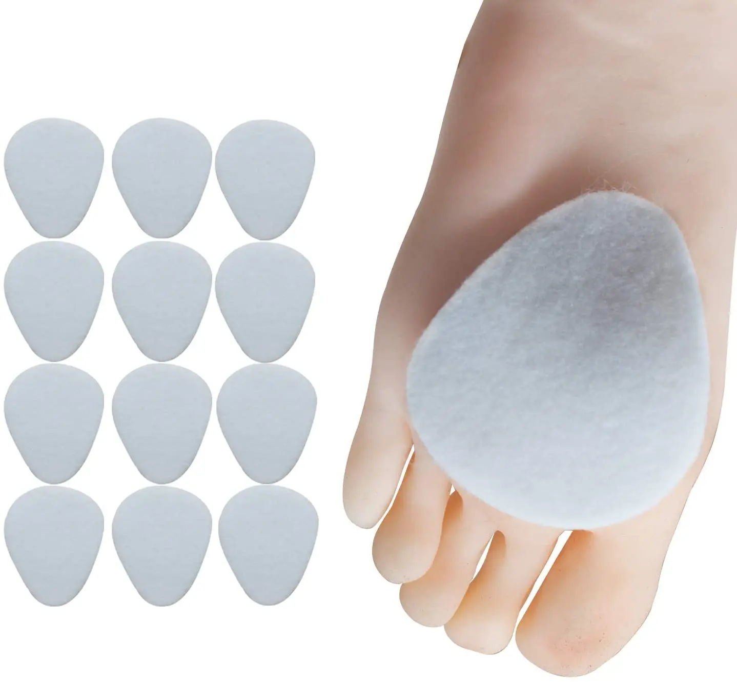 1/4 Inches Wool Felt Metatarsal Foot Pads Ball Of Foot Cushion Forefoot ...