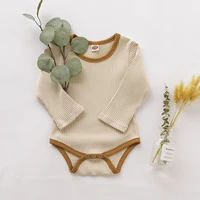 

Natural Cotton Rib Onesie Ribbed Long Sleeve Solid Baby