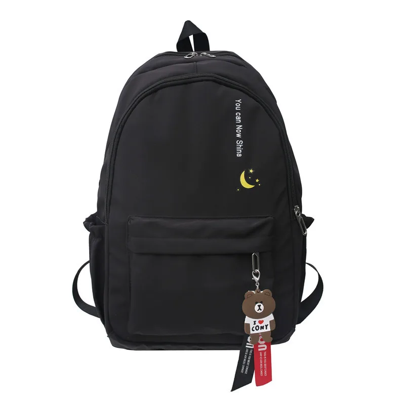 

Casual Backpack Simple Side Pocket Retro School Bag Student Couple Ins Backpack, Many colors