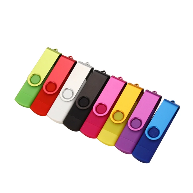 

Bulk Free sample 2 IN 1 OTG USB flash drive Twister clip Or Swivel Phone Pendrive Memoria Otg 32 64 128 Gb Usb Memory