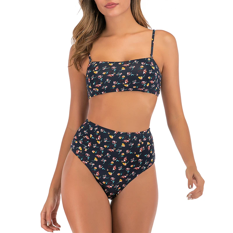 

New removable padding beachwear sexy women swimwear high waist Bikini