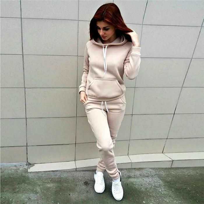 

Popular Lady Fleece Sports Suit Womens Tracksuits Sportswear Bulk Pink Tracksuit, Shown