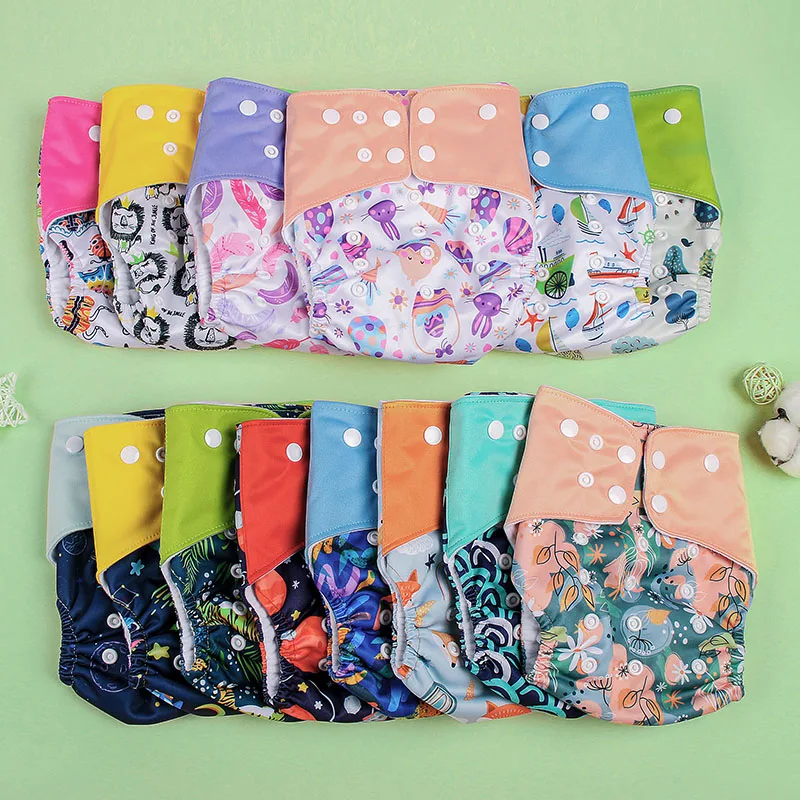 Lazyrabbit Wholesale Newborn Washable Reusable Cloth Diaper Baby for Boys and Girls Baby Cloth Diaper, More than 30 prints in stock