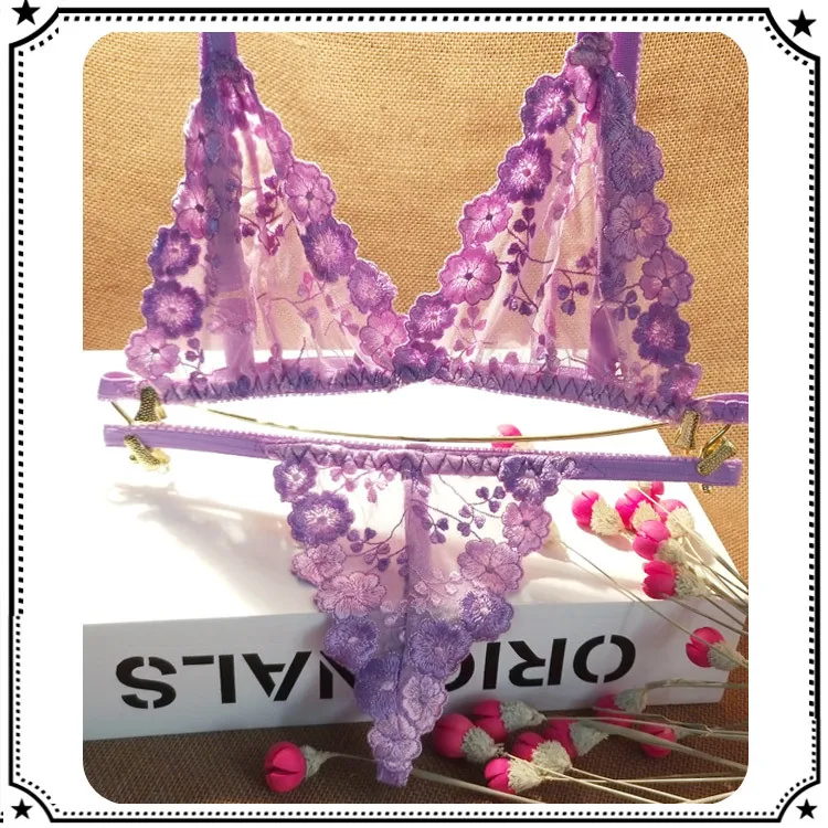 

Lovely Girls Lace Bra Panty Sets Cute Japanese Underwire Push Up Lace Bra Set
