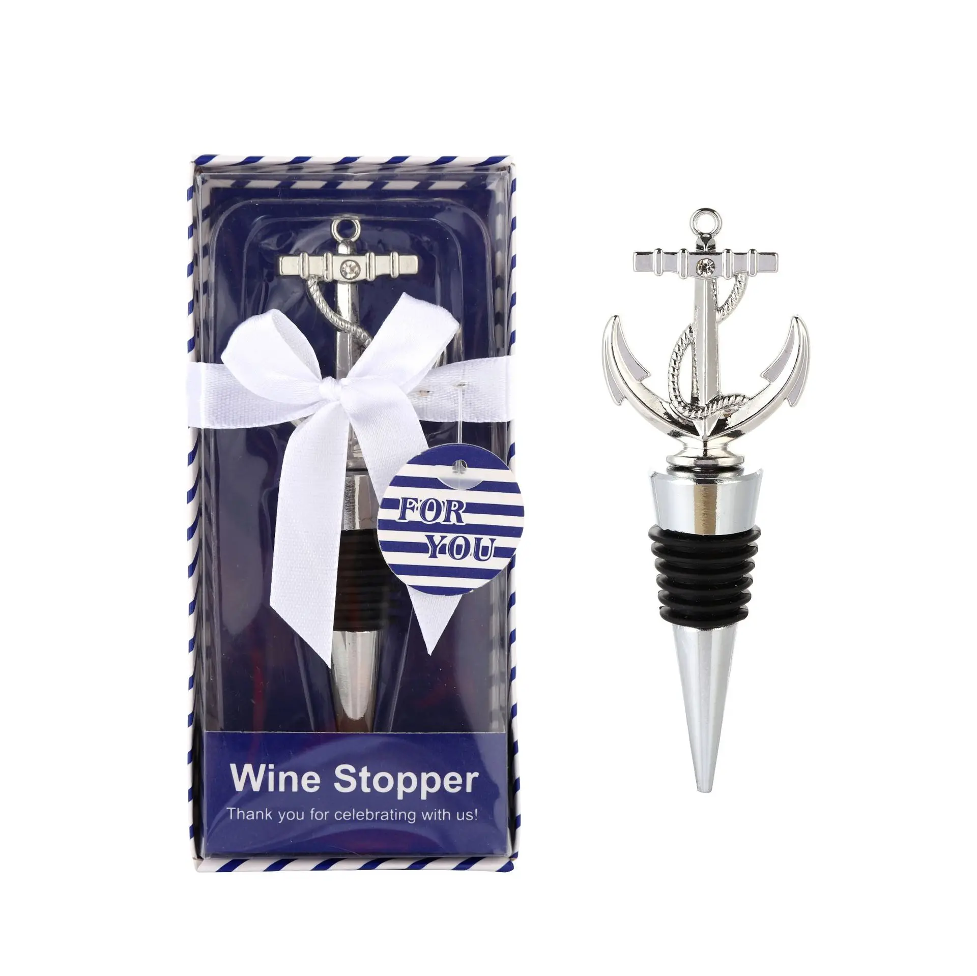 

Anchor Shape Wine Stopper Wine Preservation Stopper Gift Box, Pic