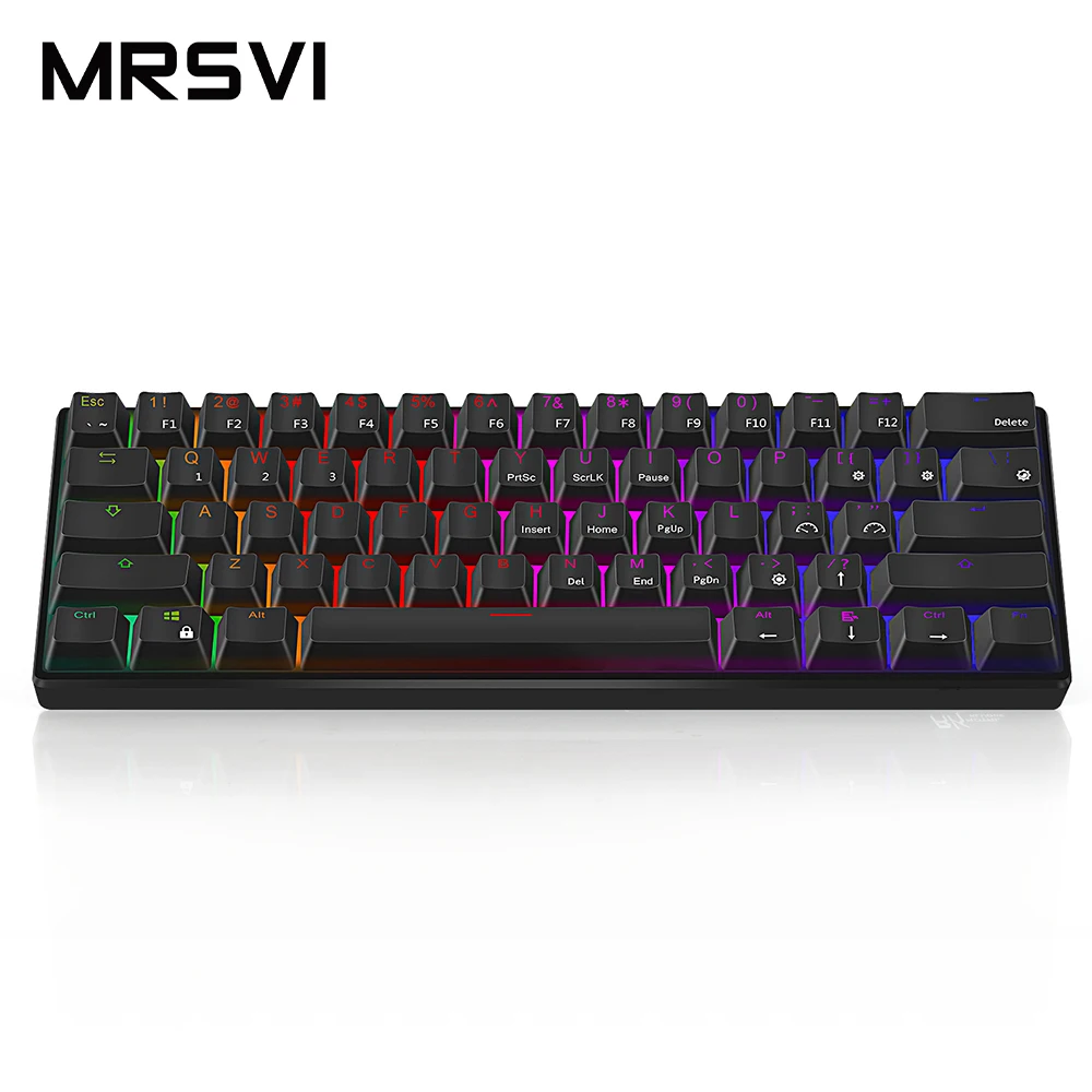 

Cheap Gaming Mechanical Keyboard Switch Ult ra Thin 61 keys Led Gaming RGB Ergonomic Keyboard RK61 RK71