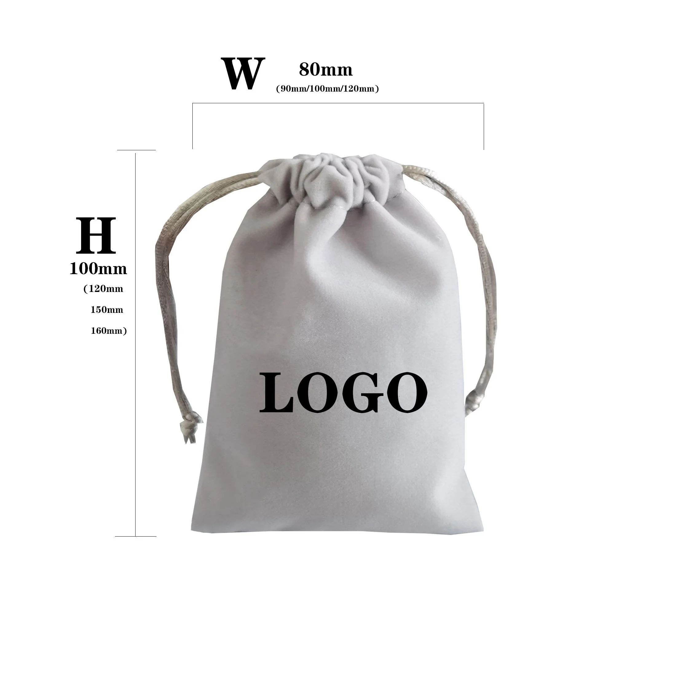 

Gray cheap velvet bag, daily cosmetic jewelry display jewelry bag, button flip mail bag.Jewelry drawstring packaging bags, Gray/customized color