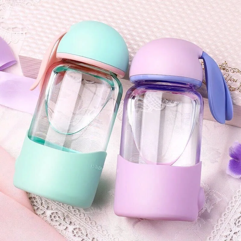 

The rabbit Female students Water cup children With cover glass cup of