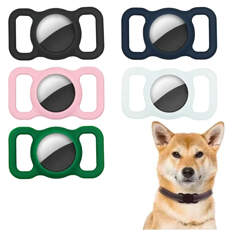 

Qidian Hot Selling For Airtag Case Anti-lost Cover Air Tags Holder Dog Collar Tracker Protective Cover For Airtag Silicone Case
