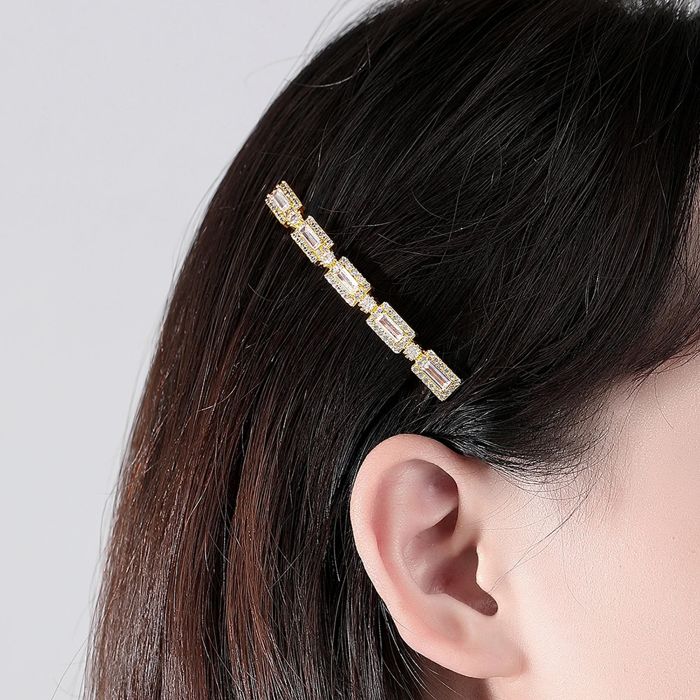 

LUOTEEMI Fashion Jewelry Fancy Wedding Designer Clip Girl Metal Stylist For Woman Korean Hair Pin