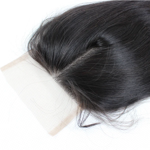 

4X4 5x5 Transparent Lace Closure 10"-20" Indian Human Hair 9A Grade Straight Weave Natural Black Color Wholesale Price