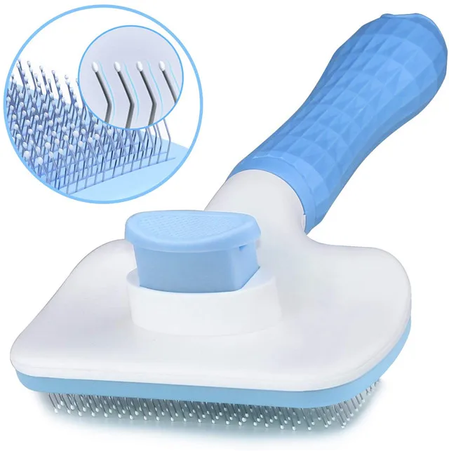 

2021MRY Hot Selling Hair Dogs Cats Pet Grooming Tool Self Cleaning Brush Self Cleaning Pet Hair Remover Comb Pet Supplies, Customized color