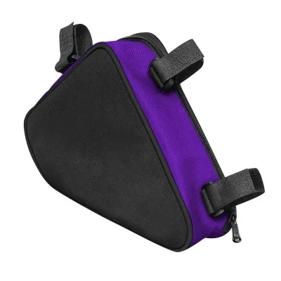 

multi-functional waterproof polyester bicycle frame storage bag, Black with purple