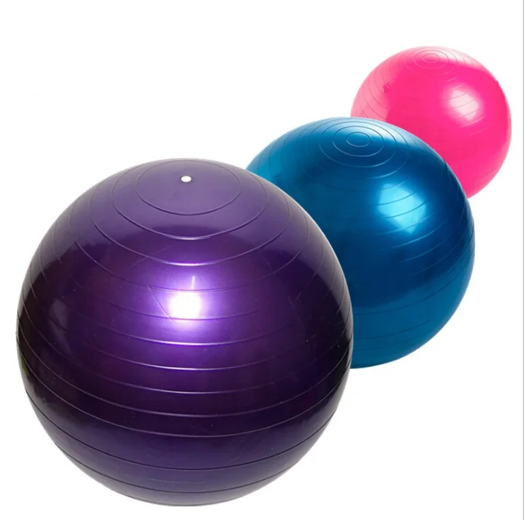 

45 55 65 75 85 CM Anti-burst gym Yoga Ball Thickened Stability Balance Ball Pilates Physical Fitness Exercise Ball Gift Air Pump, Black, red, pink, blue, purple, blue