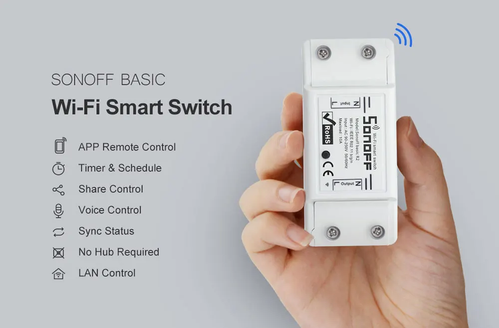 1PC Sonoff ITEAD Smart Home WiFi Wireless Switch Module For APP Control US 