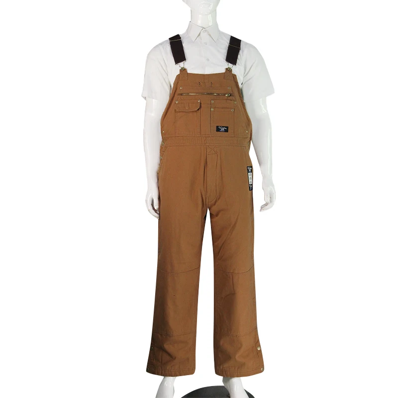 

Newly Customized Workwear 100% Duck Cotton Bib Overall Waterproof Reinforce Bib Pants