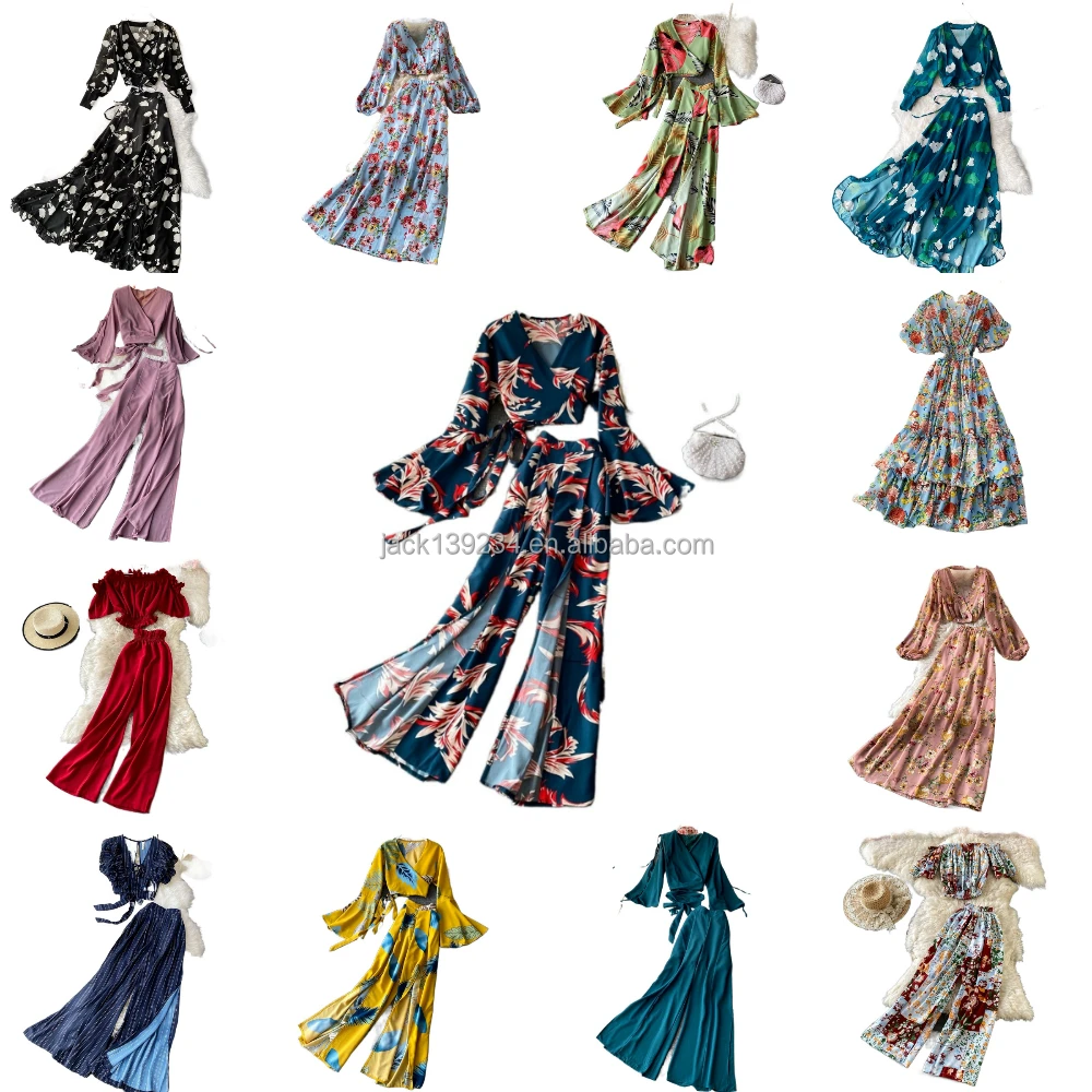 

Hot sale Dress female 2022 spring and summer new women's long-sleeved small floral mid-length dress in stock