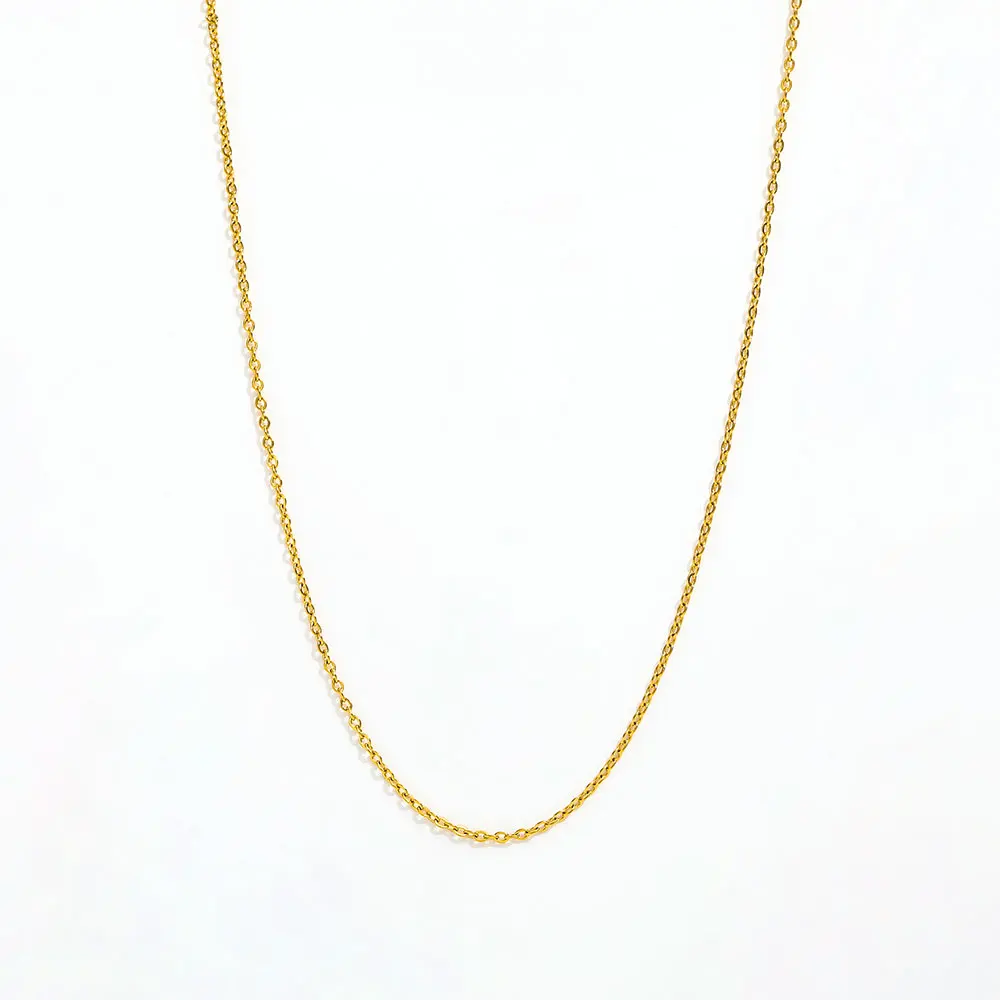 Joolim Jewelry Dainty Gold Plated Stainless Steel Link Chain Necklace Simple Design for Gift