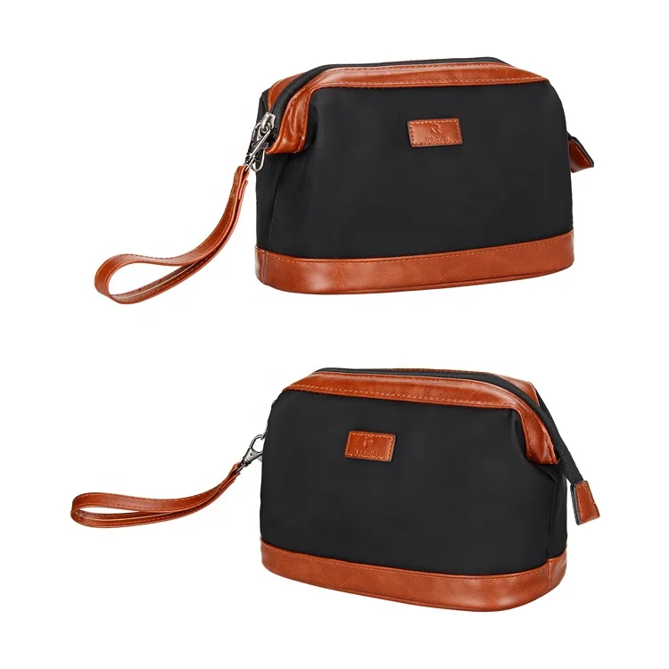 

Relavel New Design Multi-function Small Built-in Steel Wire Three-dimensional Portable Waterproof Travel Makeup Pouch Bag, Black