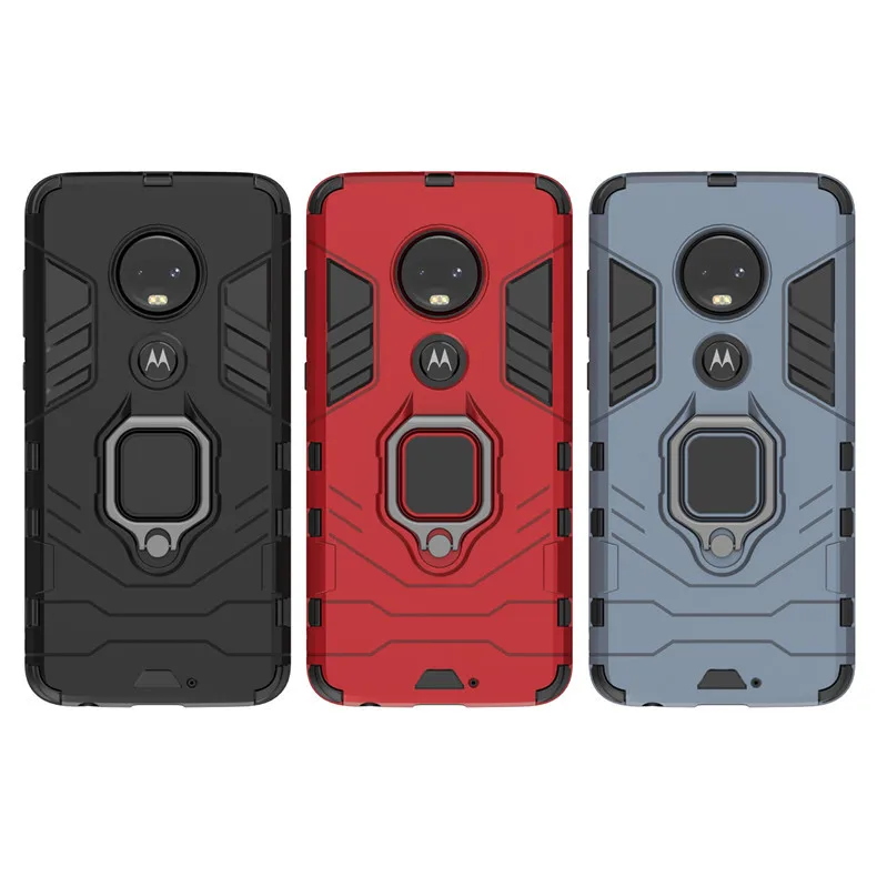 

Panther Series Shockproof Armor Case For Moto E5 G7/G7 plus G7play G7 power Phone Cover Magnetic Ring Holder