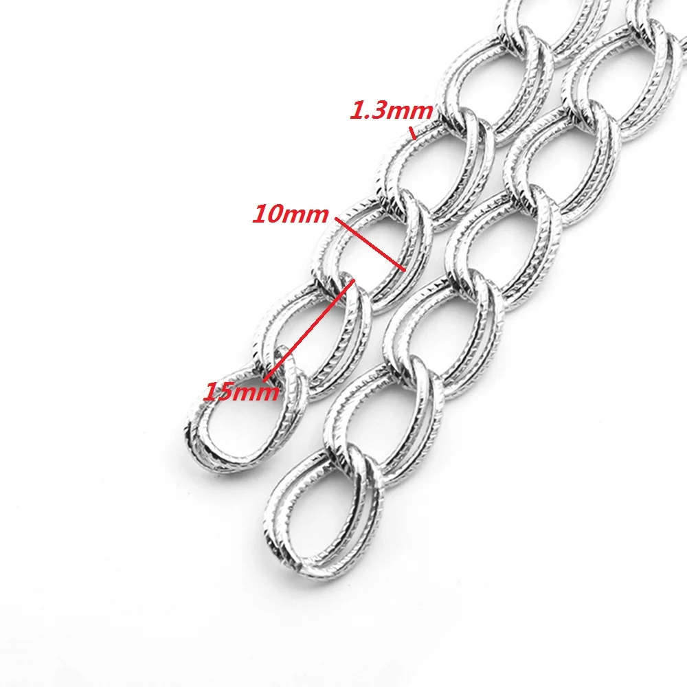 New Chain Design 10mm Width Double Twisted Stainless Steel Chain Link