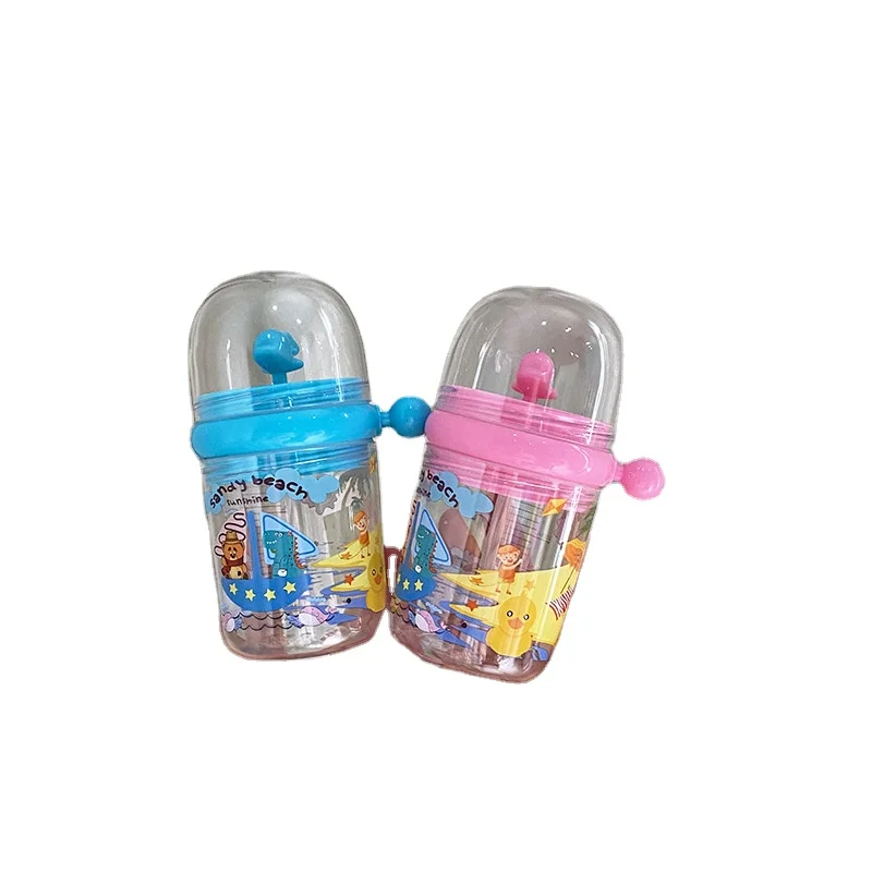 

Infant Cup 250ML Water bottle Children Learn Feeding Straw Juice Milk Drinking bottle Little Whale Spray Water for Baby to Play, Colorful