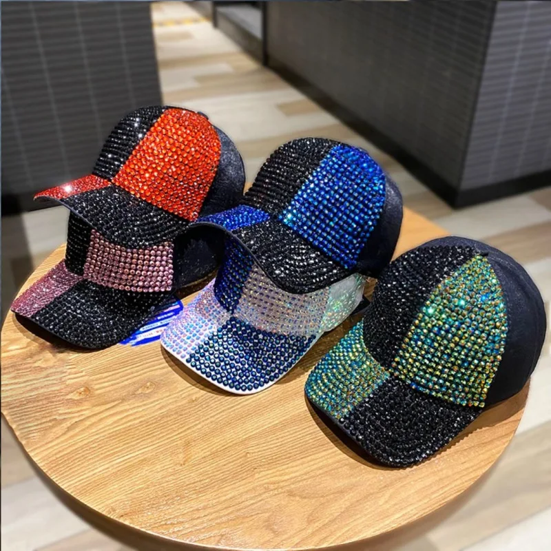 Two Tone Diamond Baseball Cap Rhinestones