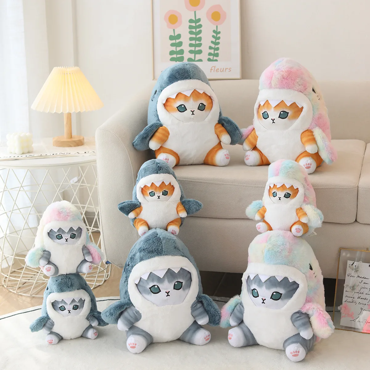 

Kawaii Plush Toy Doll Custom Soft Plush Doll Pendant Shark Cat