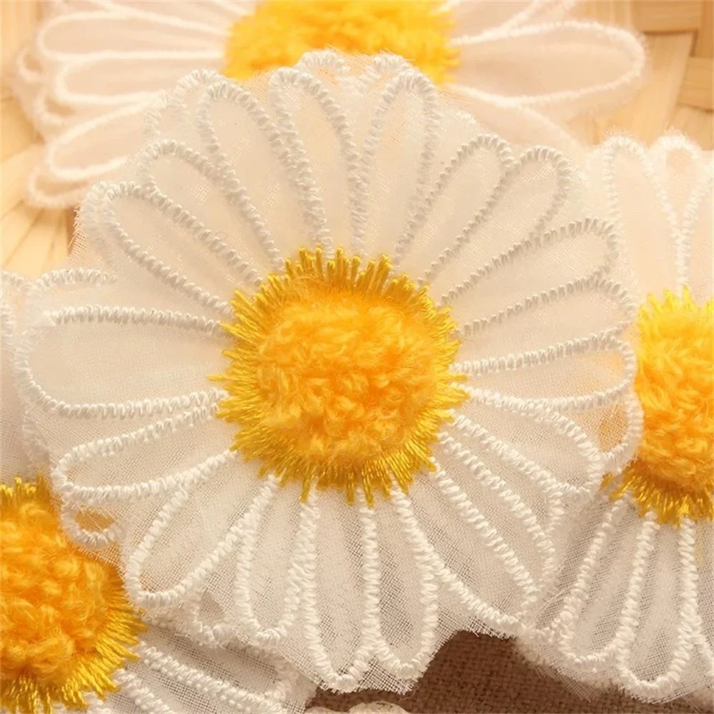 

Yellow Daisy Flower Embroidery Designs DIY Garment Accessories Applique Three Dimensional Sunflower Embroidery Patch For Cloth, Which color and size you need, please contact us