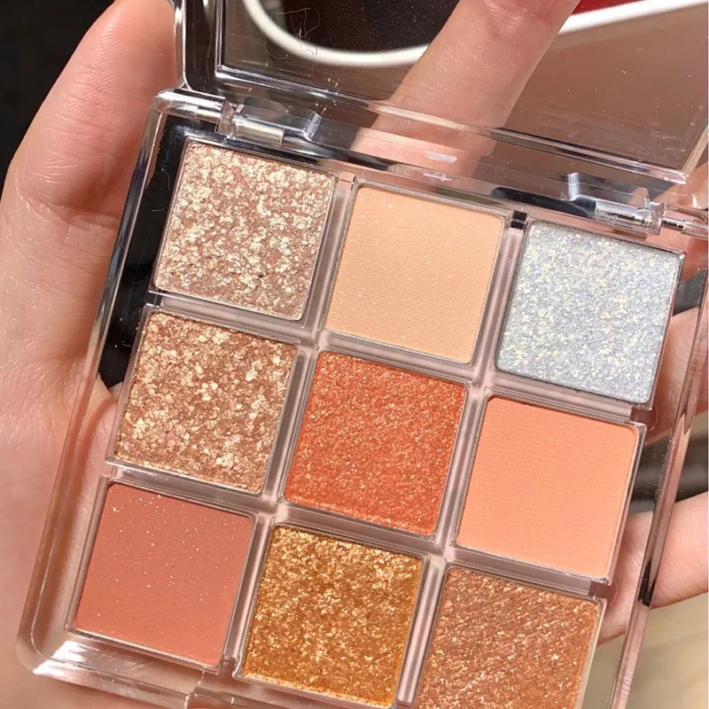 

Hot sale high quality Pearl light color 9 color eye shadow plate for sale