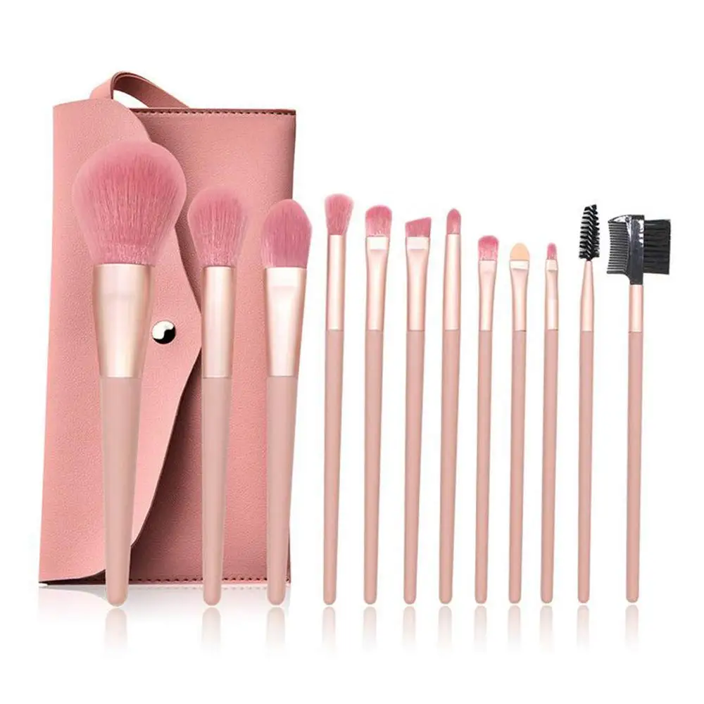 

12 pieces luxury makeup brushes private label blue makeup brush set, Pink, red, black, purple and so on