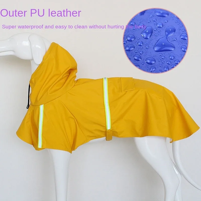

Hot Sale New Pet Raincoat Hooded Waterproof Reflective Dog Raincoat Pet Clothes, As shown in details