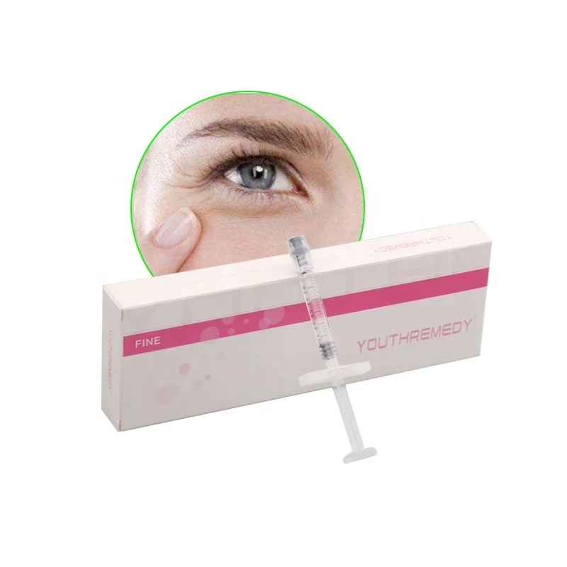 

1ml CE approved Under eyes injectable hyaluronic acid dermal filler for lip syringe with needle manufacturer, Transparent