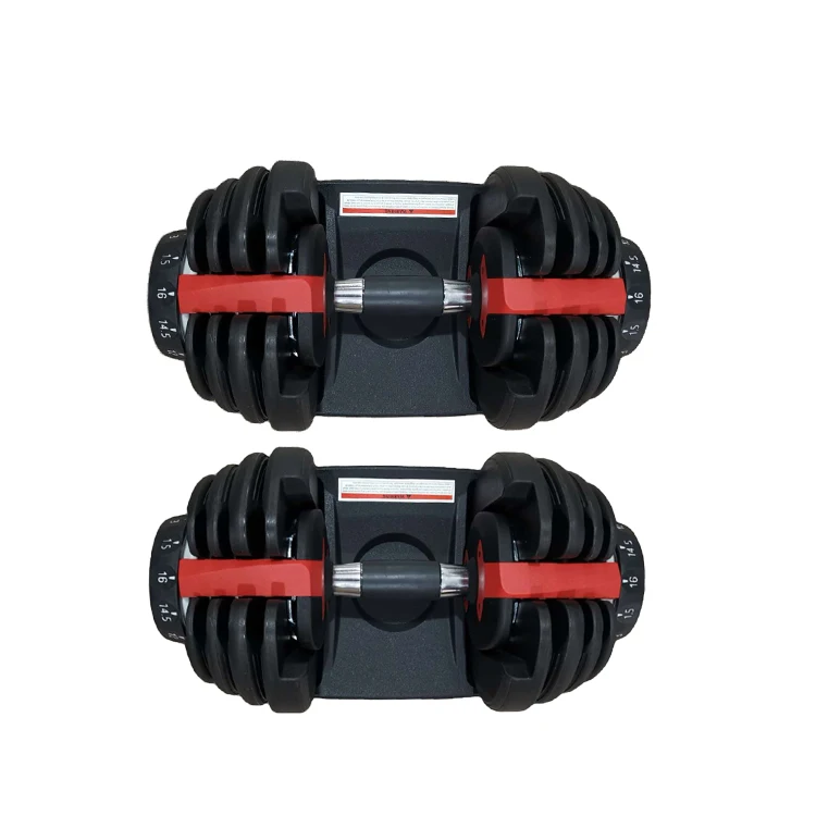 

One Pair 52.5 Lbs Rubber Iron Adjustment multiple weight dumbell 24kg Adjustable Dumbbell Set