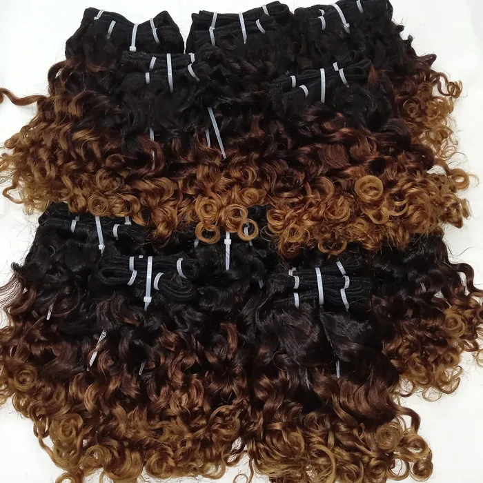 

Letsfly Human Raw Virgin Hair Ombre Color 1B/30 Hair Bundles Wholesales Afro Curly Hair Extensions Bulk Buy Free Shipping