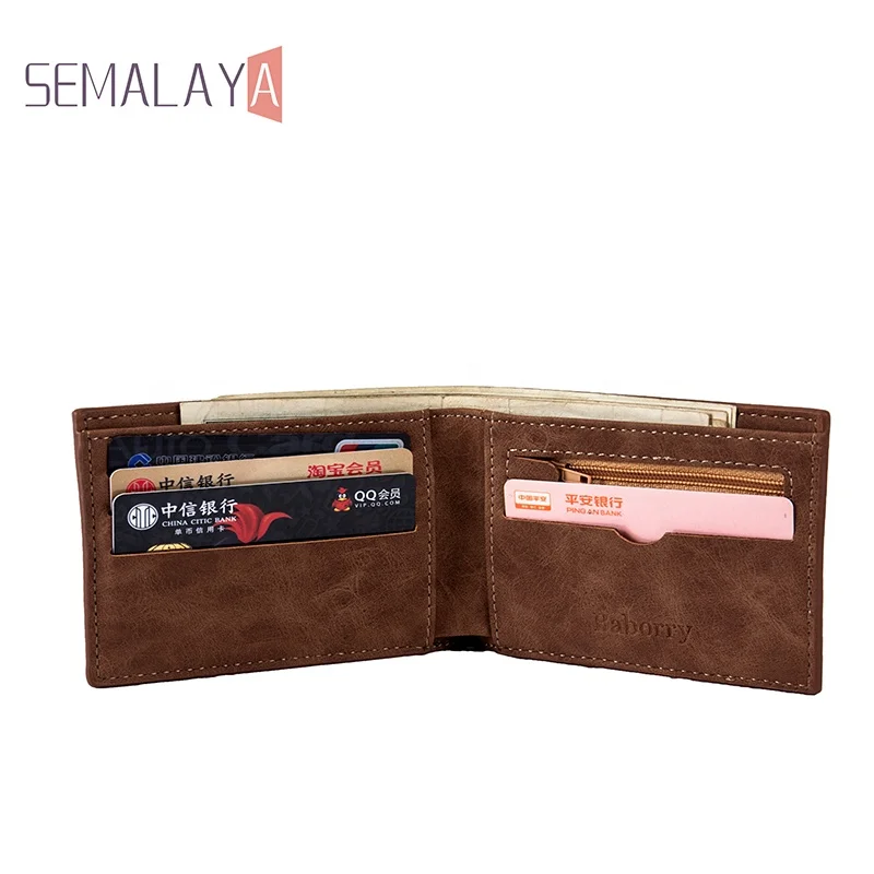 

Hot sales popular leather wallet for man cardholder money clip wallet male fast shipping, Coffee/black