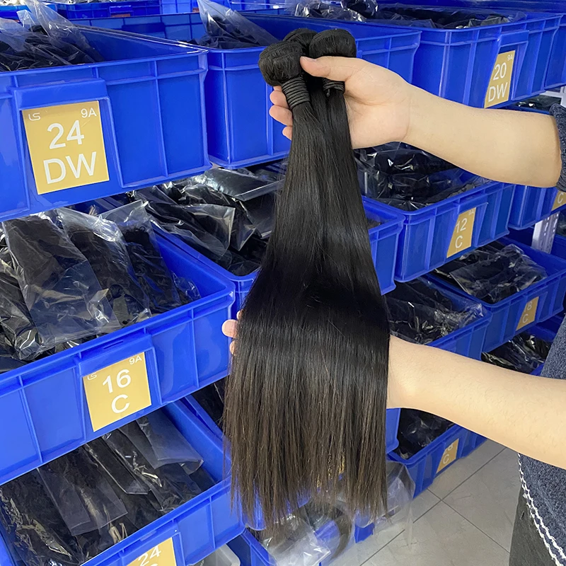 

50% OFF Wholesale Large Stocks Unprocessed Brazilian 100% Human Virgin Remy Hair Weaving No Tangle No Shedding Hair Weaving
