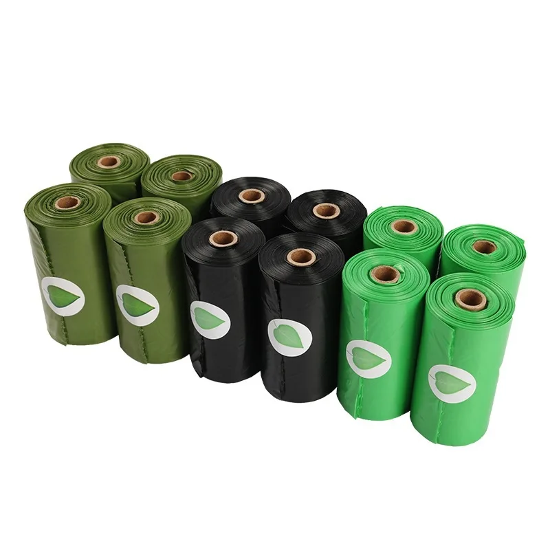 

Hot Products 100% Biodegradable Pet Dog Poop Bags Earth Friends Pet Garbage Bags Pet Clean Up Products, Light green, dark green, black