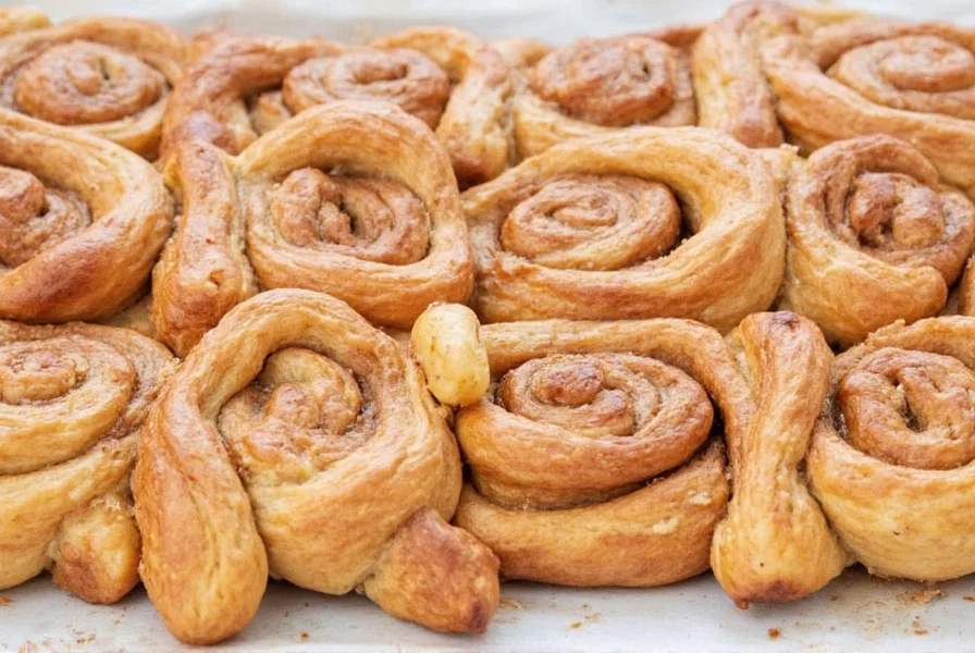 Step-by-step process of making cinnamon twists showing dough preparation, filling application, and twisting technique