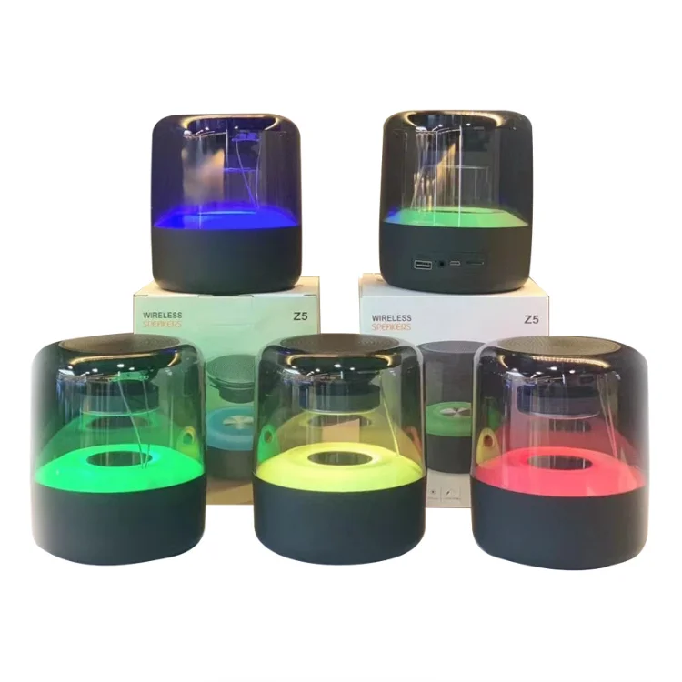 

Z5 Wireless Mini Portable BT Speaker Colorful RGB Light Desktop Creative Gift Subwoofer Speakers