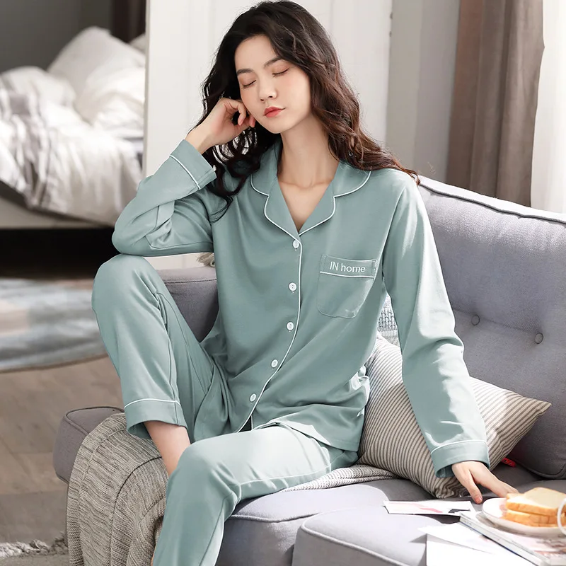 

Wholesale Korean style Womens luxury solid color Sleepwear viscose bamboo cotton Pajamas Home Wear, Pink, green, burgundy, caramel