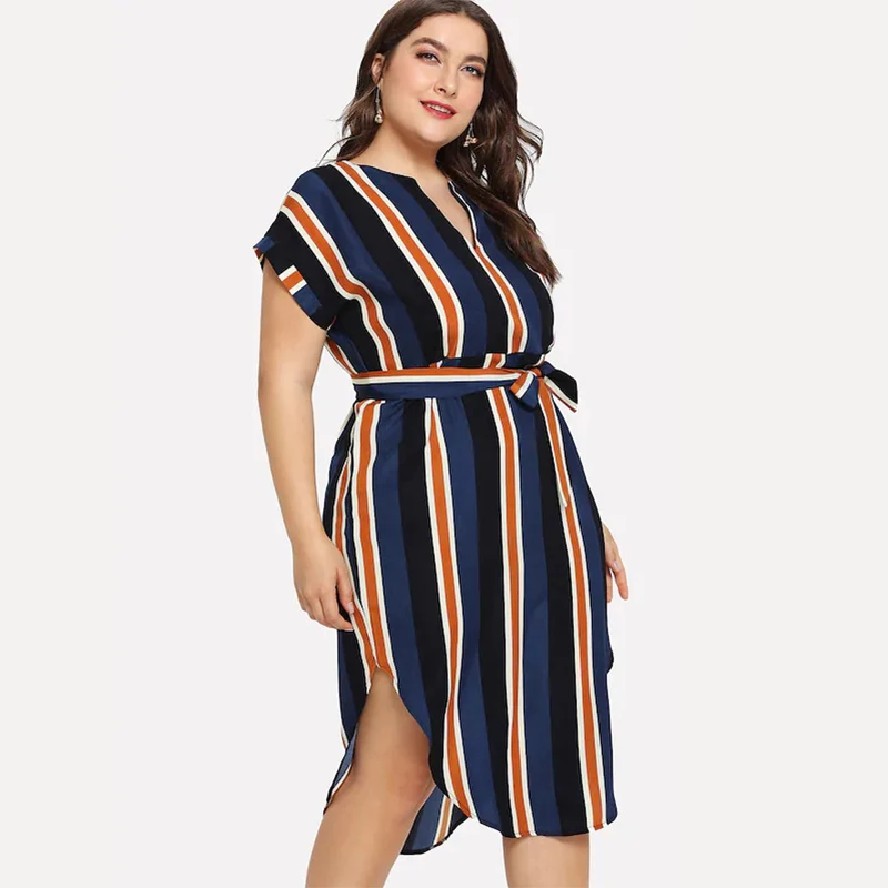 

wholesale spring autumn casual elegant clothing plus size dresses women slit dress, Picture color