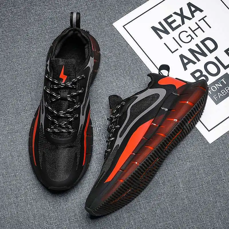 

Fashion Casual Mesh New Leisure Shoes Youth Trend Casual Shoes Cool Man Shoes, Red,white,orange
