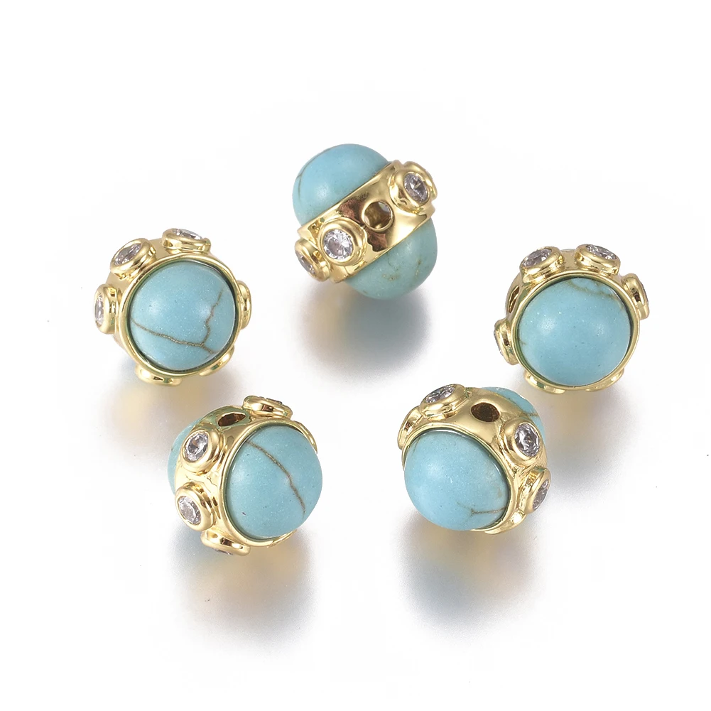 

PandaHall Clear Cubic Zircon Oval Synthetic Turquoise Beads