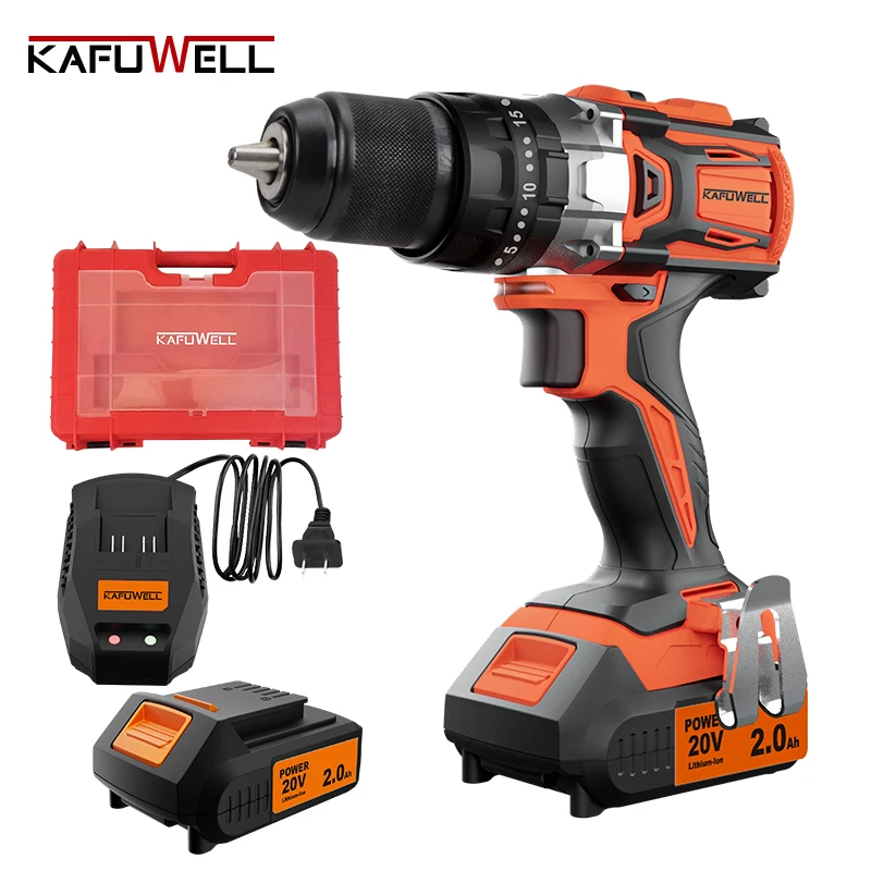 

KAFUWELL PA4532H Battery Wireless Brushless Power Impact Drill Machine Lithium Portable Electric Drills